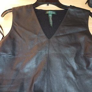 Ralph Lauren Vegan Leather Dress Size L